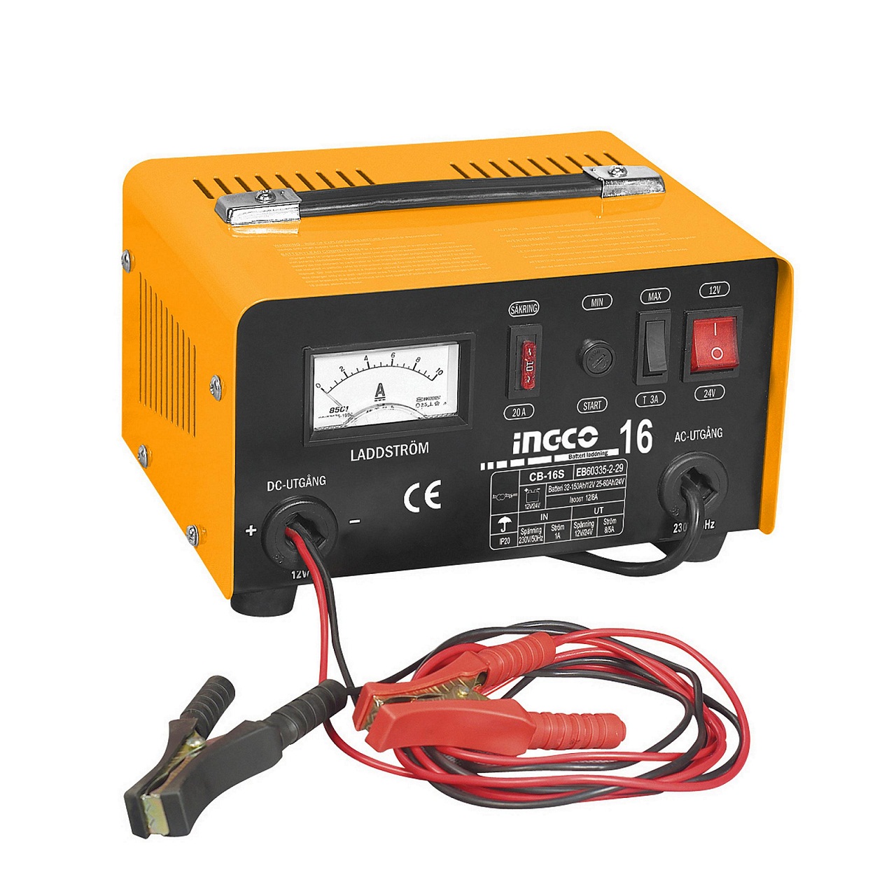 INGCO BATTERY CHARGER 6/12V 6A -ING CB1501 - UNIVERSAL TRADING - COLOMBO
